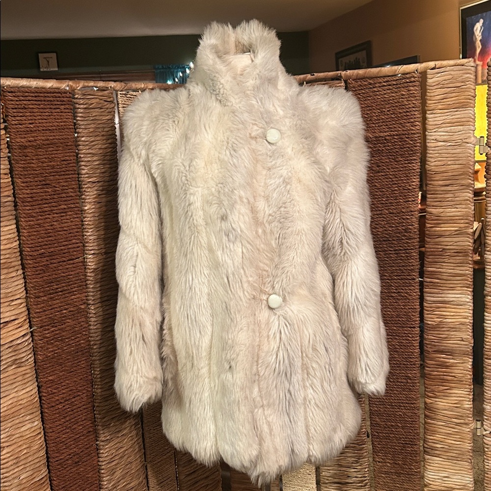 Intrigue Cream Faux Fur Pea Coat